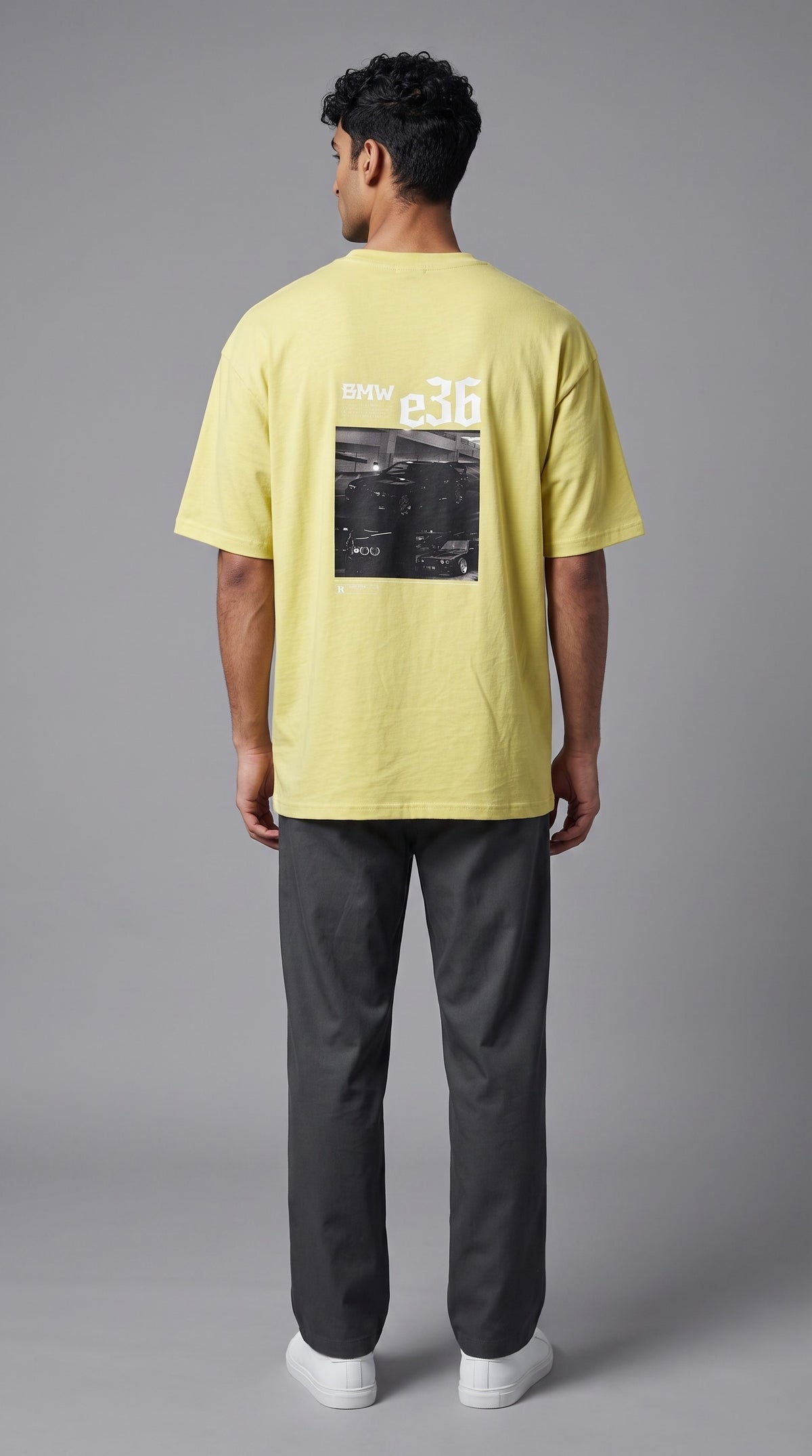 BMW E36 Graphic Oversized T-Shirt – Yellow
