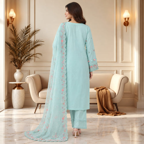 Aab-e-Hayat — Embroidered Lawn Cotton 3-Piece Suit