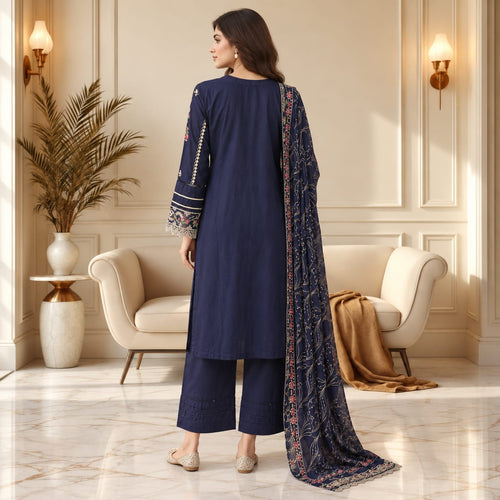Afreen — Embroidered Lawn Cotton 3-Piece Suit